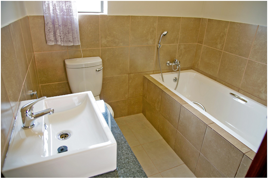 Bathroom inside a Pallicades house